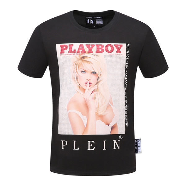 moe Fashion Germany Brand Designer Men Summer short sleeve T shir Play Mens Boy PP Hot drilling Hip hop Streetwear t-shirts cotton tops tees