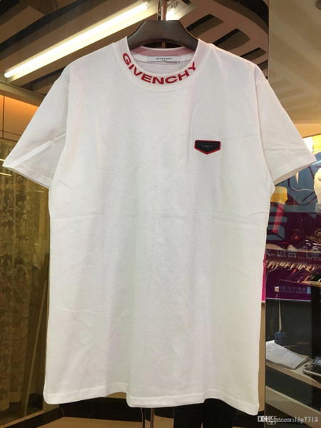 2019 Summer Round Collar Short Sleeve T-shirt new fashion round neck soft thin men's GIV shirt summer printing high-end men's cott