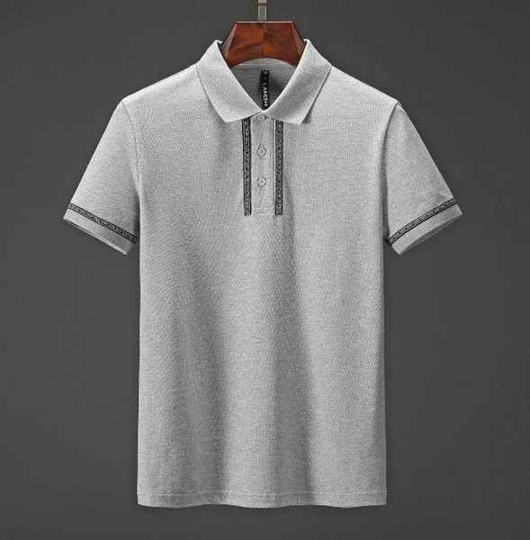 new 18ss Fashion Brand designer polos men Casual t shirt Embroidered Medusa Cotton polo Shirt High street collar Luxury Polos shirts