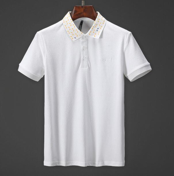 Brand Designer polos men Summer Casual t shirt Embroidered Rivet little monster funny eyes polo Shirt Cturndown Collar Luxury Polos shirts