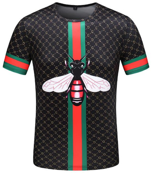 2019 Fashion Casual Medusa t shirts for men t-shirts Letter G Embroidery Tiger Bees Snake t shirt mens short sleeve tshirts