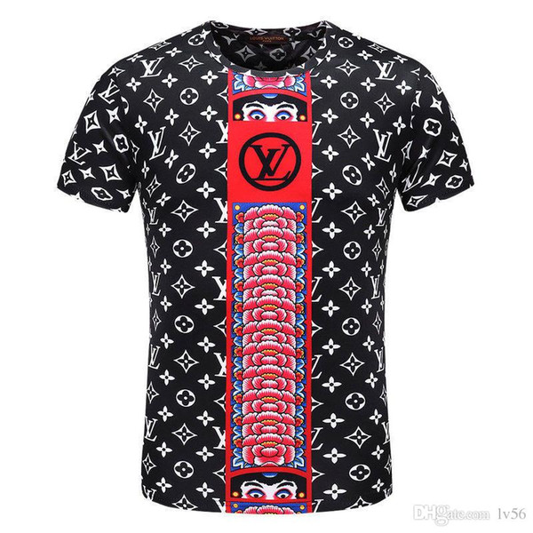 Crew Neck 3g 2018 New Hot Fashion Sale Brand Clothing Men Print Cotton Shirt T-shirt men Women T-shirt 18 styles