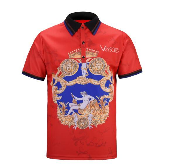 nbv 2019 Spring Luxury Italy Tee T-Shirt Designer Polo Shirts High Street Embroidery Garter Medusa Printing Clothing Mens Brand Polo Shirt
