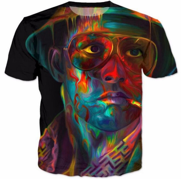 Sondirane New Womens/Mens Fear and Loathing In Las Vegas 3D Print Casual T-Shirt Summer Short Sleeve Hip Hop Tops Tees Clothing