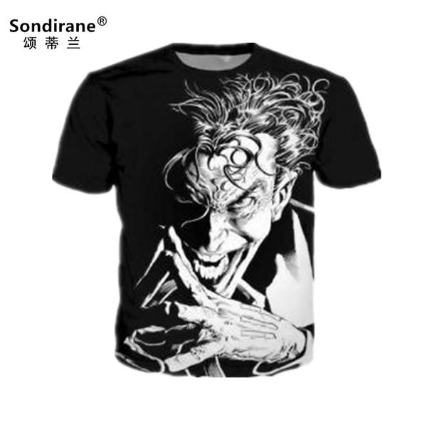 Sondirane New Fashion Women/Men Clown 3D Print T Shirts Summer Short Sleeve Funny Tee Shirts Hip Hop Clothing Tops Plus Size 6XL