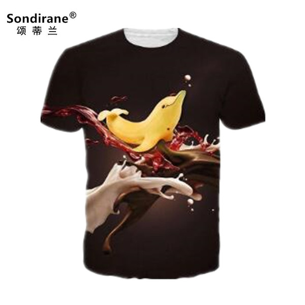 Sondirane Design Summer Newest Women/Men's Fruit Banana 3D Print T Shirts Casual Short Sleeve Hip Hop Tee Shirts Quick Dry Tops