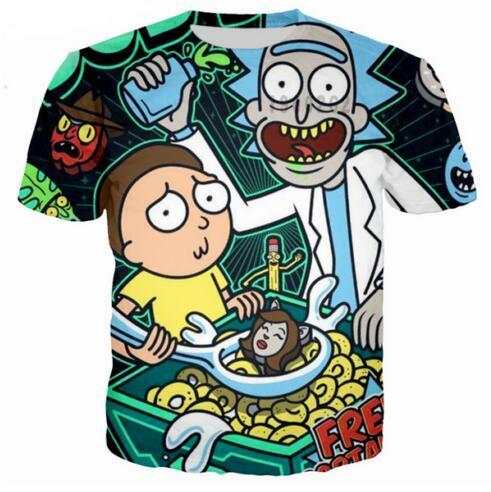 New Fashion Women/Men Clothing 3D Print Rick and Morty Funny T Shirts Casual Short Sleeve T-Shirt Hip Hop Tops Comfortable Tees