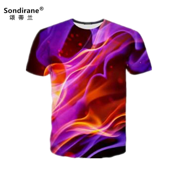 Sondirane Design Summer Women/Men Psychedelic 3D Print T Shirts Casual Short Sleeve T-Shirt Hip Hop Quick Dry Clothing Tops 6XL