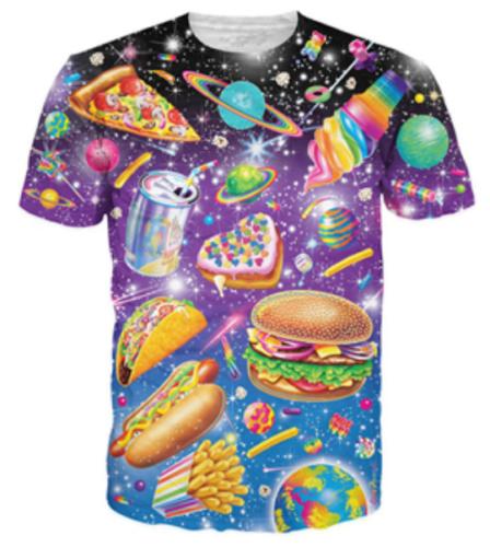 New Fashion 3D Print Pizza Burgers Graphic T Shirts Design Short Sleeve Hip Hop Tops Comfortable Men/Women Clothing Plus Size