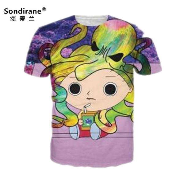 Sondirane New Fashion Women/Men Cute Cartoon Character Funny 3D T Shirts Summer Casual Print Short Sleeve Tee Shirt Hip Hop Tops