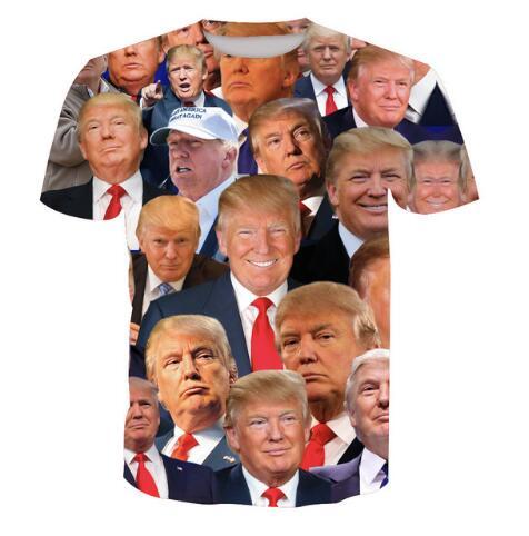 Newest T Shirts 3D Print Trump Short Sleeved T-shirt Fashion Men and Women T Shirts Hip Hop Street Tops Summer Style Tees 6XL