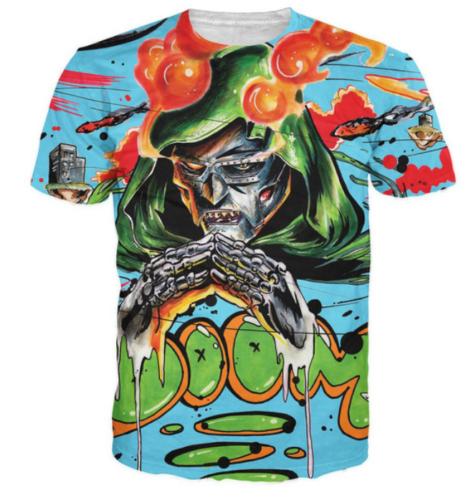 New Fashion 3D Print Blue Doom Graphic T Shirts Funny Hip Hop Tops Casual Short Sleeve Tee Shirt Design Men/Women Clothing