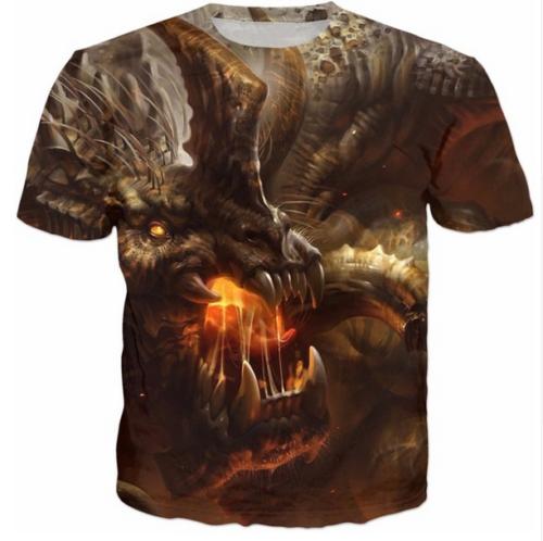 Animal Epic Dragon Funny 3D Print T Shirt Fashion Men/Women Short Sleeve Tee Shirts Casual Hip Hop Tops Comfortable Clothing 6XL