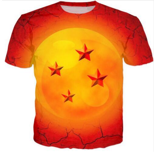 New Fashion Women/Men Clothing 3D Print Dragon Ball Z Funny Five-pointed Star T Shirts Casual Short Sleeve T-Shirt Hip Hop Tops