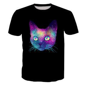 Summer New Star Cat Digital Printing 3D Short Sleeved T-shirt Design Cool Men/Women Breathable T Shirts Casual Tops Hip Hop Tees