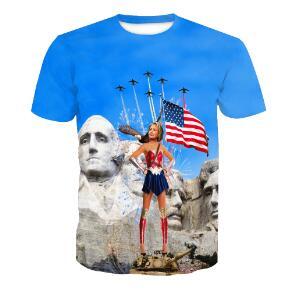 Cool Men/Women T Shirts 3D Print Warrior Hilary Graphic T Shirts Fashion Short Sleeve Clothing Hip Hop Style Tops Plus Size 6XL