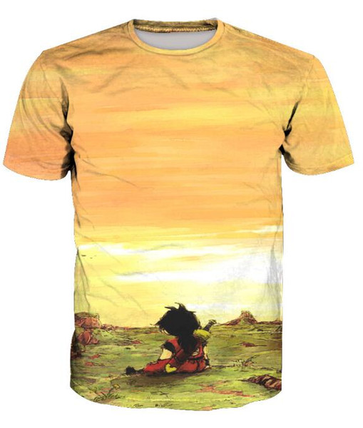 Summer T Shirts 3D Print Dragon Ball Goku Graphic T Shirts Design Short Sleeved T-shirt Fashion Hip Hop Tops Comfortable Tees