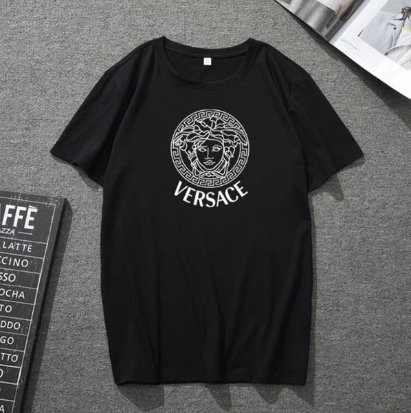 American gentlemen's wear VerSace wear European Paris men's wear high quality big hole cotton shirt casual ladies T-shirt s-3 xl # 139