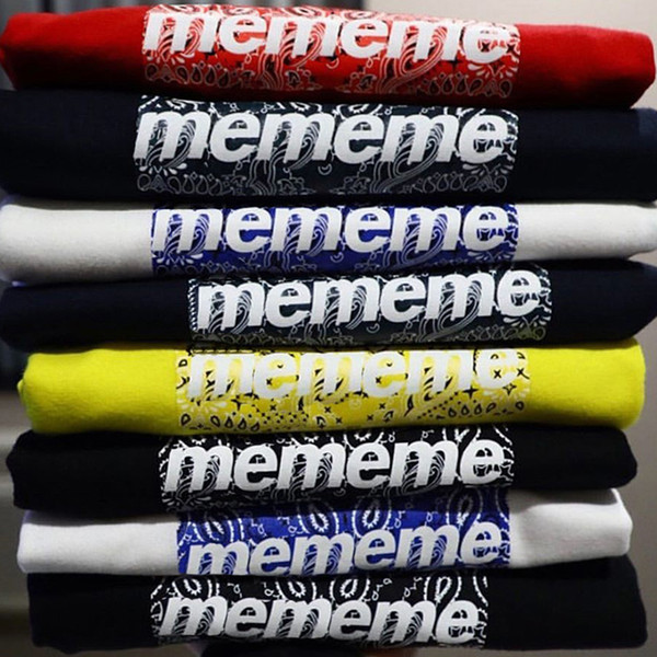 19FW Bandana Box Logo Tee men T-shirts Skateboard Cool T-shirt Men designer t shirts Women Cotton Casual Hip Hop T Shirt