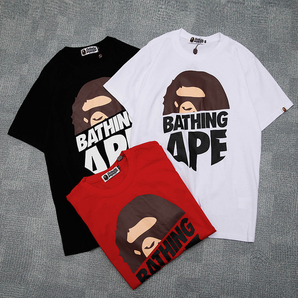 Bape Mens Designer T Shirt Fashion Mens Short Sleeves A Bathing Ape High Quality Cotton T Shirt Tees