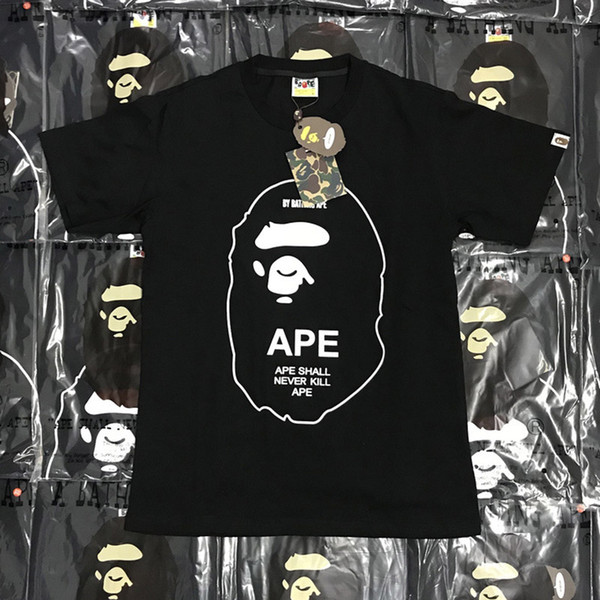 Bape New Fashion Mens Designer T Shirt Mens Casual Short Sleeves Summer Couples High Quality Tees