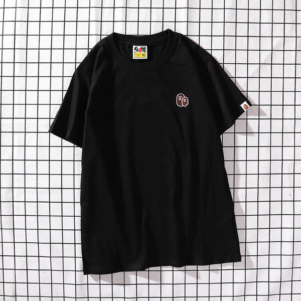 Bape Mens Designer T Shirt 19ss Fashion Mens Short Sleeves A Bathing Ape High Quality Cotton T Shirt Tees 7 Colors