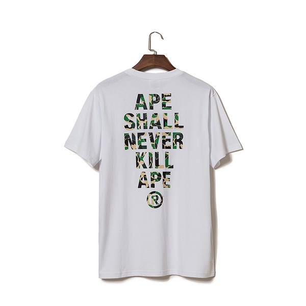 19ss Bape Designer T Shirt Mens Women High Quality Short Sleeves Ape Shall Kill Ape Mens Cotton Casual Tees Size M-2XL