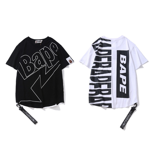 Bape Designer T Shirt Mens Women High Quality Short Sleeves Mens Cotton Casual Tees 2 Colors M-2XL