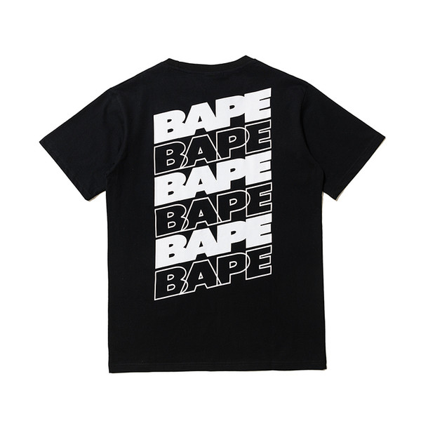 Bape Mens T Shirt Fashion Men Women Designer Short Sleeves Sunmmer Casual Tees Balck Red White BAPE Men Hip Hop T Shirt