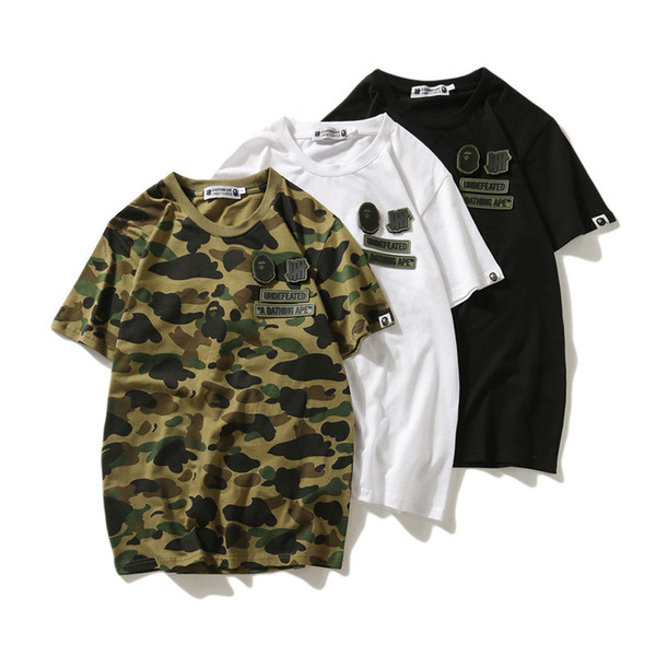 Bape Undefeated Mens Designer T Shirt Men Women High Quality Summer Cotton Short Sleeves Couples Casual T Shirt Polo 3 Colors