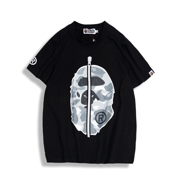 Bape Designer T Shirt Mens Women T Shirt Short Sleeve Apes Head Printed Bape Men Hip Hop Tees M-2XL