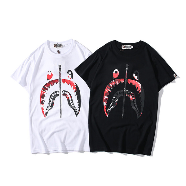 19ss Bape Designer T Shirt Mens Women High Quality T Shirt Black White BAPE Mens Round Neck Cotton Casual Tees S-2XL