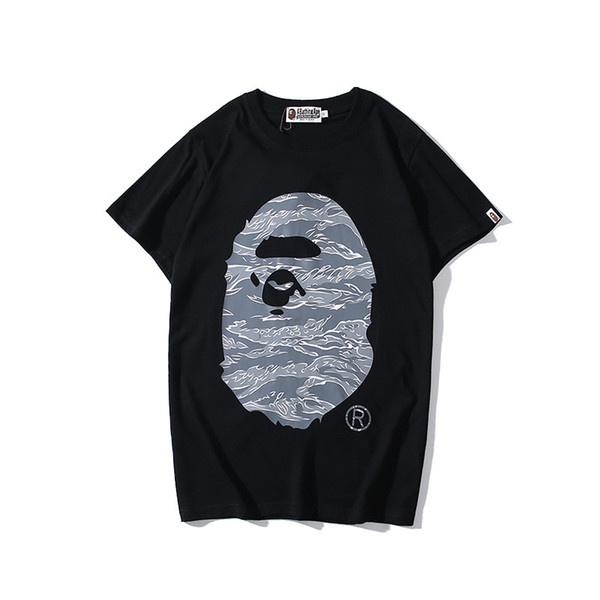 19ss Bape Mens Designer T Shirt Mens Designer T Shirt Men Women Couples Hip Hop Tees M-2XL