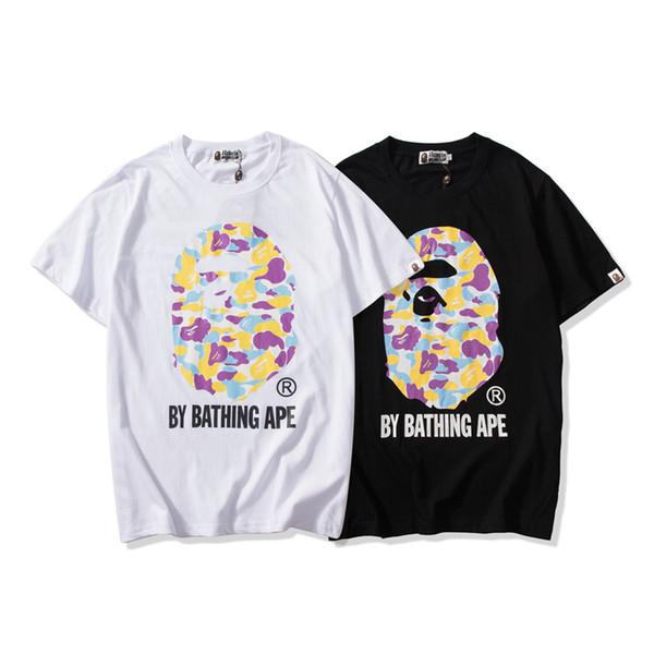 Bape Designer T Shirt Bape Mens Women Designer T Shirt Printed Men Women Hip Hop Tee M-2XL