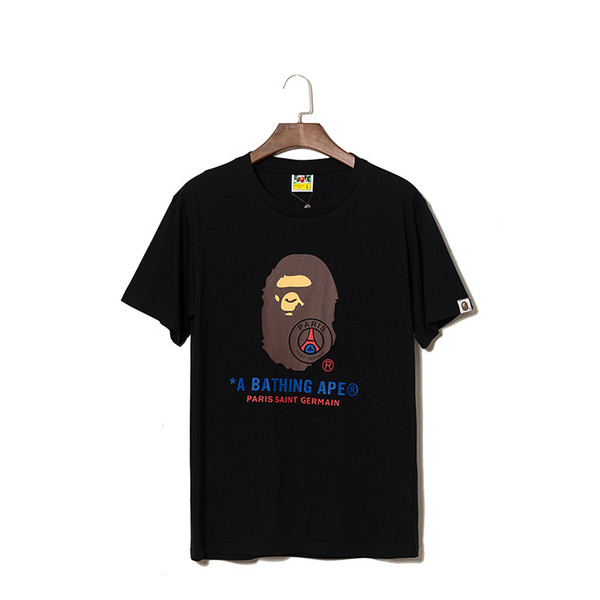 Bape Designer T Shirt Bape Paris Mens Designer T Shirt Black White Men Women Hip Hop Tees M-2XL