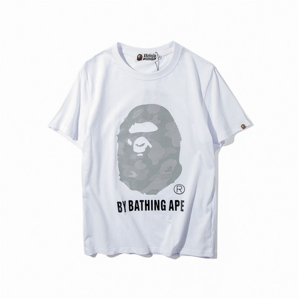 Bape Designer Mens T Shirt Mens Women High Quality Short Sleeves Luxury Mens Hip Hop Style Tees 2 Colors