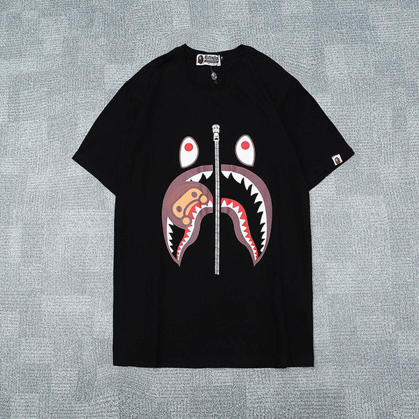 Bape Designer T Shirt Bape Monkey Mens Designer T Shirt 19ss Black White Men Women Hip Hop Tees M-2XL