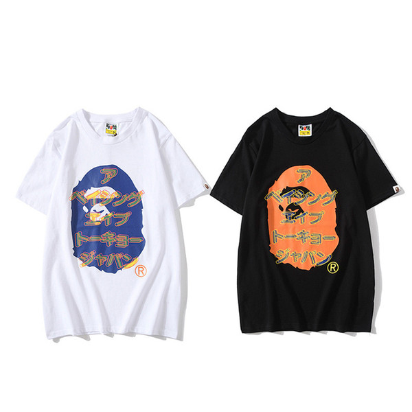 Bape New Fashion Mens Designer T Shirt Mens Casual Short Sleeves Luxury Summer Couples High Quality Print Cotton Tees M-2XL