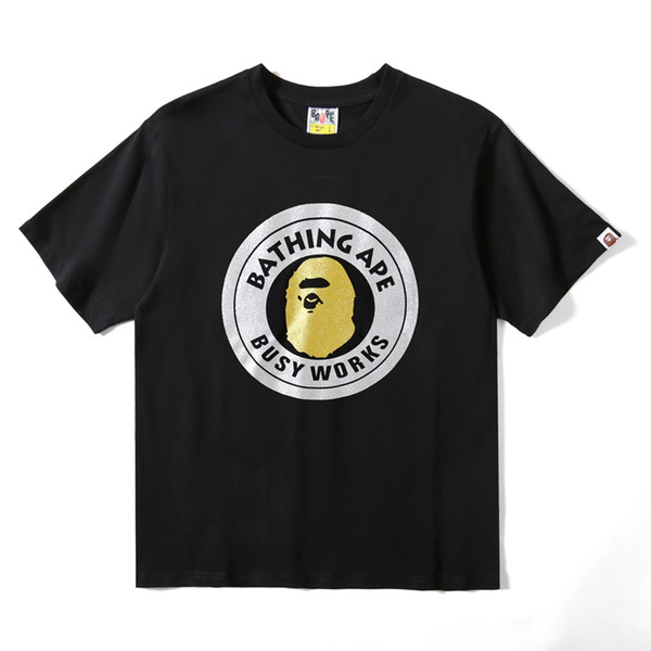 BAPE Designer T Shirt Bape Mens Designer High Quality Short Sleeve Black White Men Women Hip Hop Tees M-2XL