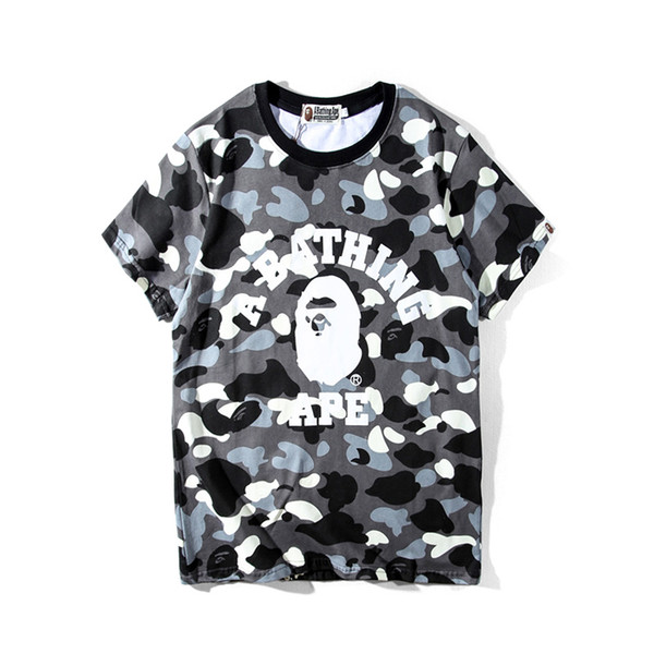 Bape Designer Mens T Shirt Mens Women High Quality Short Sleeves A Bathing Ape Printing Tees Size M-2XL