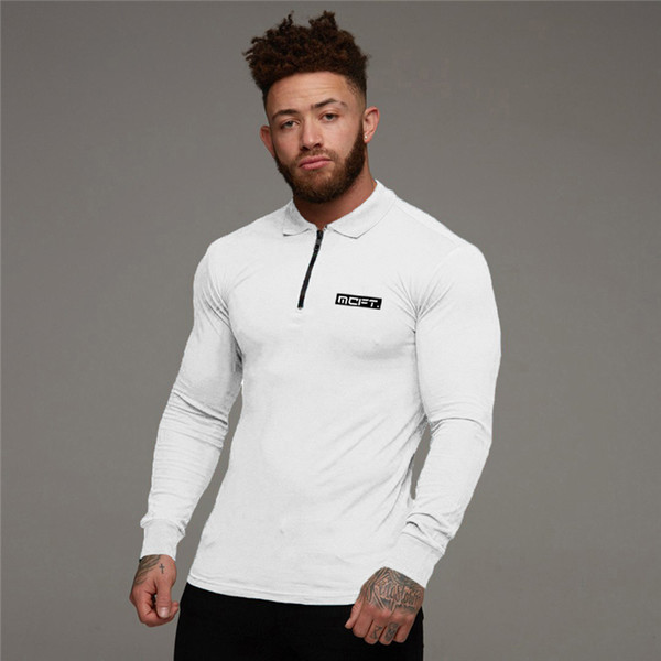 Spring Mens Polo Shirt New Brand Clothing Pure Cotton Men Business Sports Male Polo Shirt Long Sleeve Breathable Soft Fitness Polo Shirt