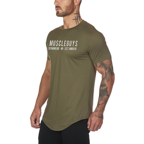 Mens Mesh T-shirt Summer Gym Fitness Workout t shirt Man Casual Fashion Letters Print Tees Shirt Slim Fit Bodybuilding Tops