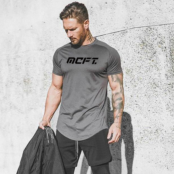 New Mens Summer Sporting Running T-Shirt Fitness Bodybuilding Shirts Men Short Sleeves Slim Mesh Quick Drying Tees Gym Clothes