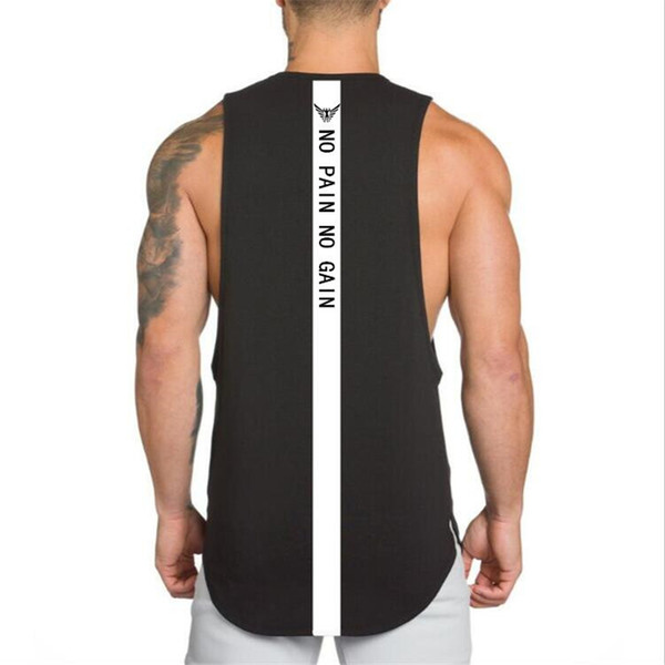 Brand gym clothing mens fitness singlet cotton bodybuilding stringer tank top men sleeveless t shirt Streetwear Workout tanktops muscle vest