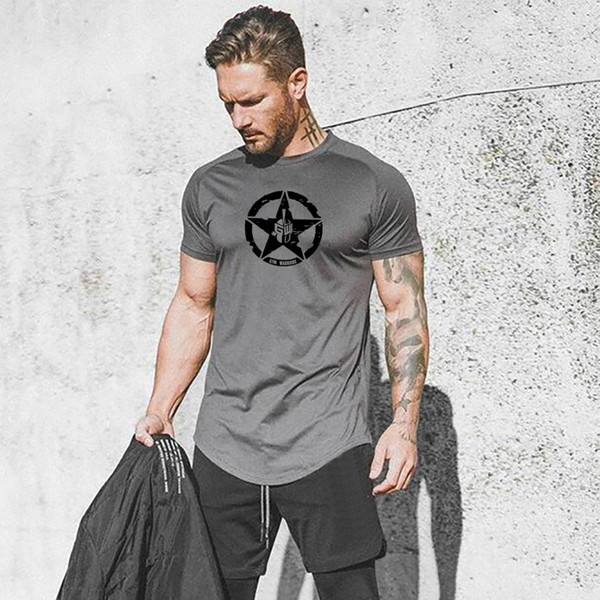 New Sports Mesh T-Shirt Mens Tight Gym Clothing Summer Brand Workout Tops Tees Homme Quick Dry Bodybuilding Fitness Tshirt