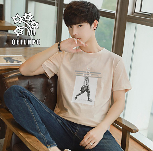 Man's T-shirt. Short sleeve. Spring summer autumn. Casual fashion men's T-shirts. 95% cotton. Men's Tees. Crew Neck. Men's Clothing. AC28