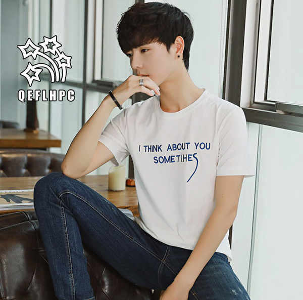 Man's T-shirt. Short sleeve. Spring summer autumn. Casual fashion men's T-shirts. 95% cotton. Men's Tees. Crew Neck. Men's Clothing. AC24