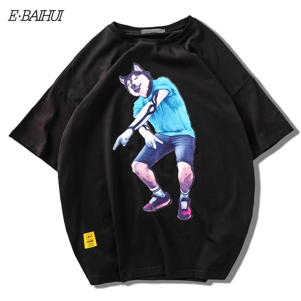 E-BAIHUI Men 2019 Summer T-shirt Short Sleeve Werewolf 3D Short Sleeve Funny T-shirts Fashion Male Top Tees S9003-1