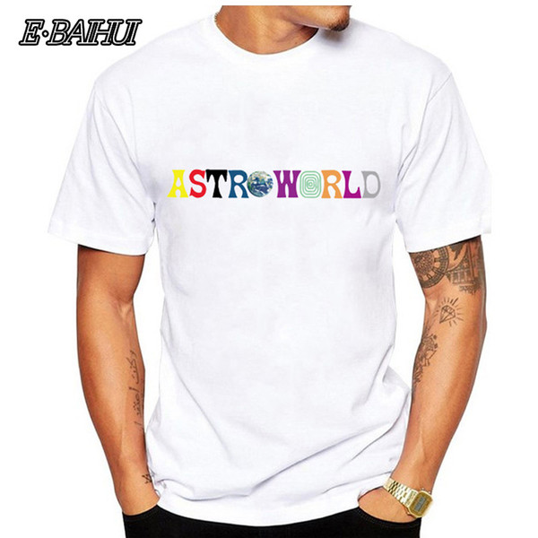 E-BAIHUI New Cotton Men T-shirt Spring Summer Style Casual Short Sleeve English Two Sides PrintFashion Hip Hop Tee T-190101