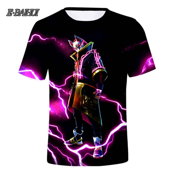 E-BAIHUI 3Colors 3D T-shirt Battle Royale Print Sweatshirt Men Women Short Sleeve Fortnight Funny HipHop T-shirt 1078